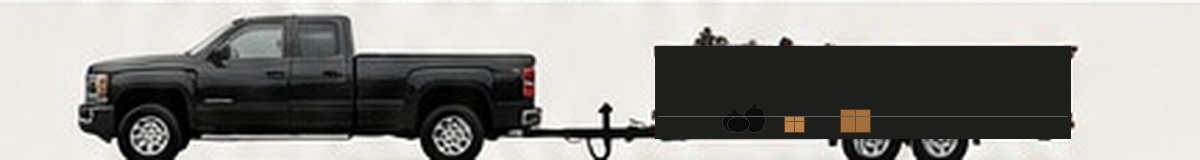 Pickup truck pulling a trailer